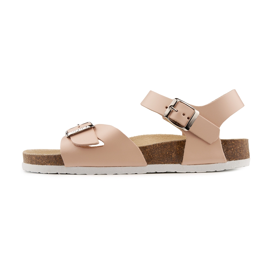 Women's cork anatomical sandals Jindra pink