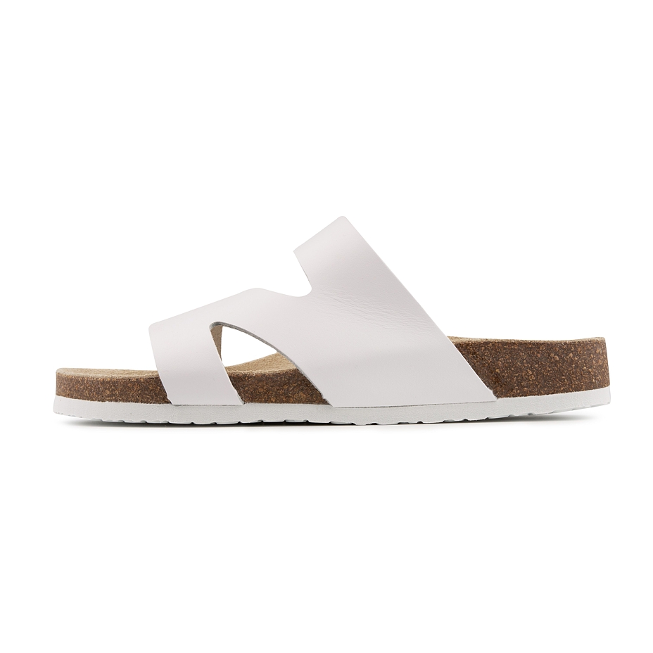Women's anatomical cork slip-on shoes Lola white model 2024