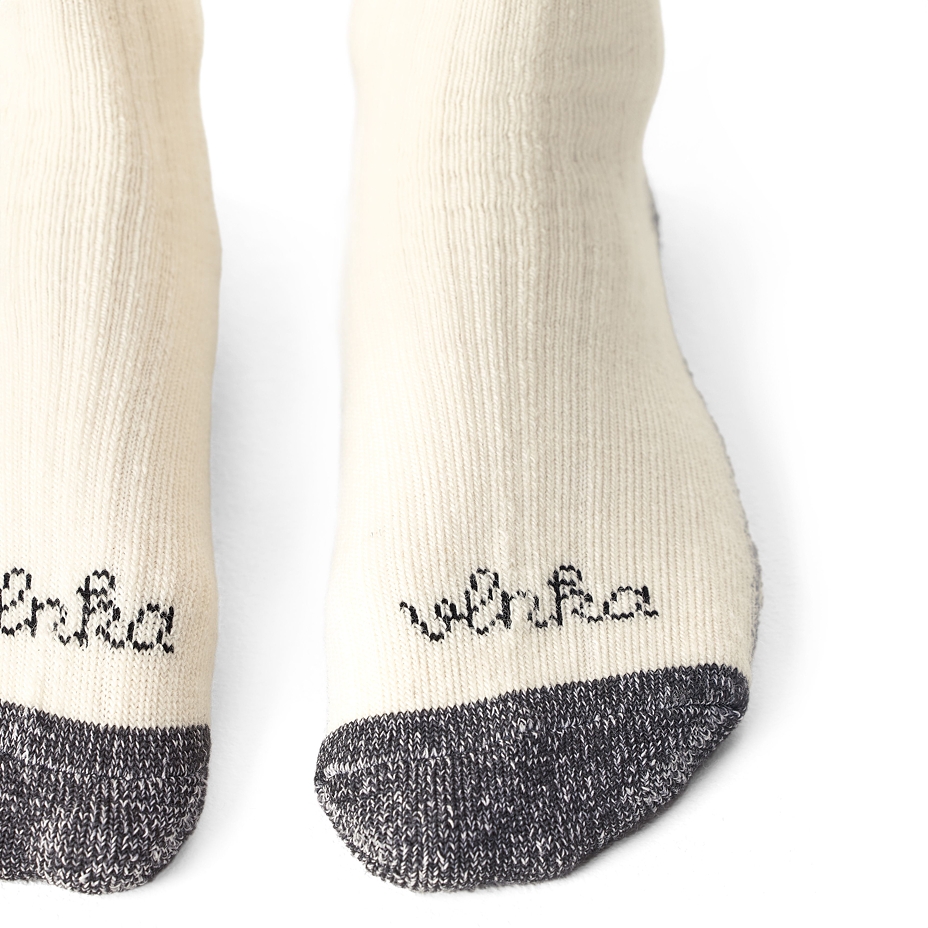 3 pairs Merino Loose Top Wool Socks Cream