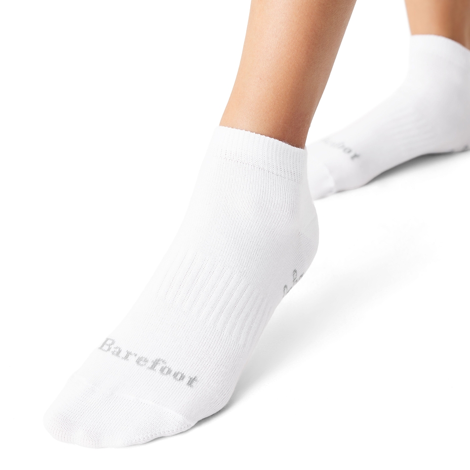 Cotton Barefoot Ankle Socks White
