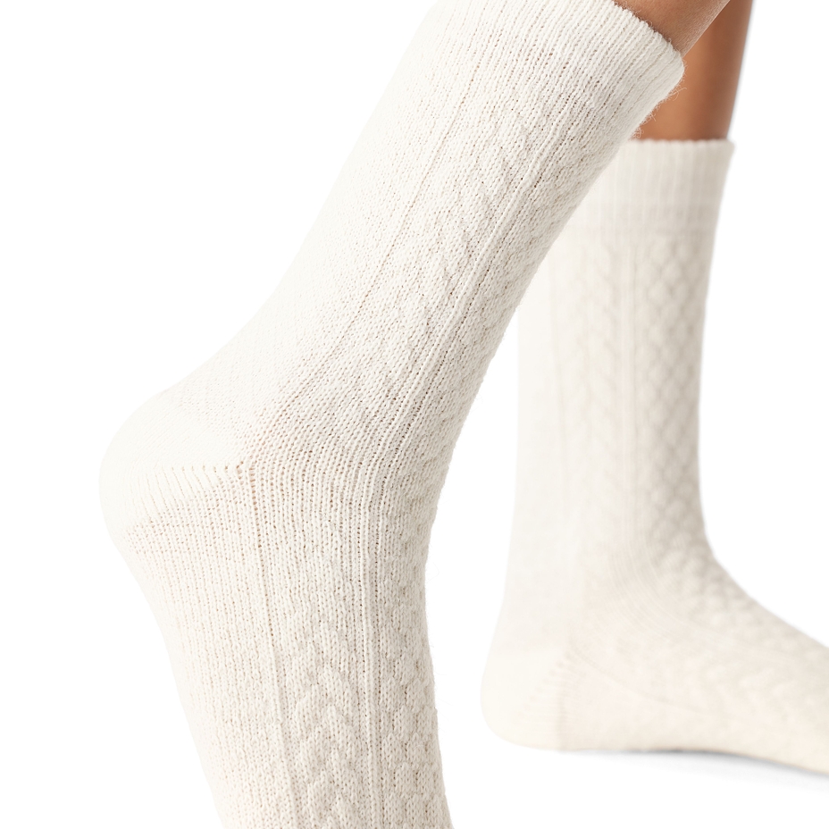 Traditional Merino Wool Socks White