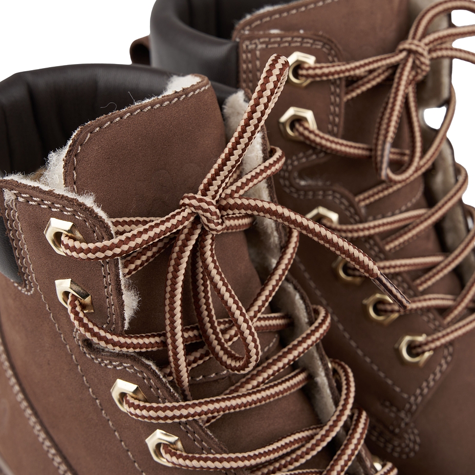 Fluffy farmer's boots Woolee Brown