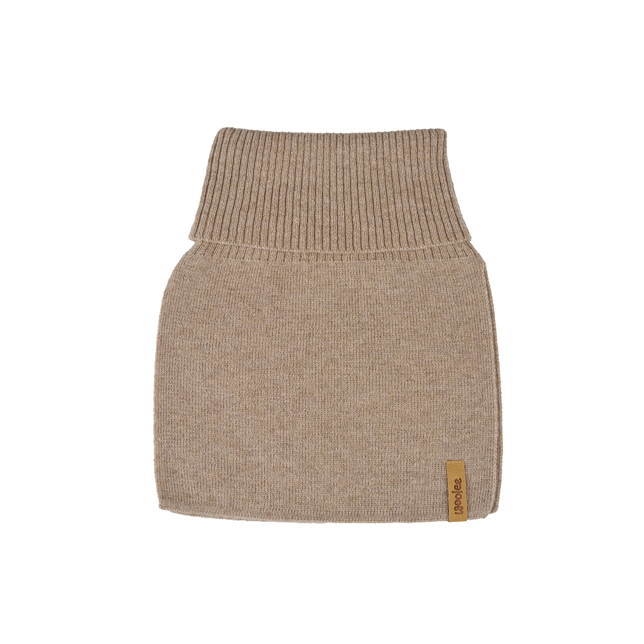 Children's Wool Neck Warmer Turtleneck Merino with Cashmere Brown