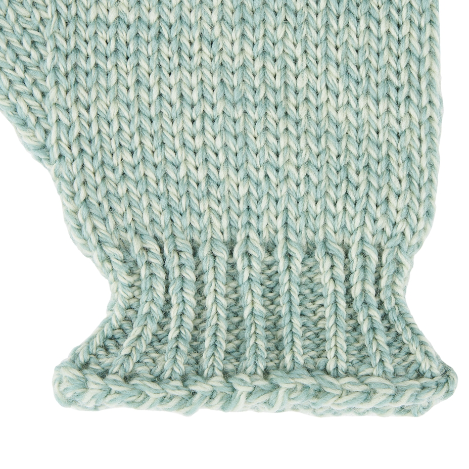 Wool Knitted Fingerless Gloves Supersoft Merino Turquoise