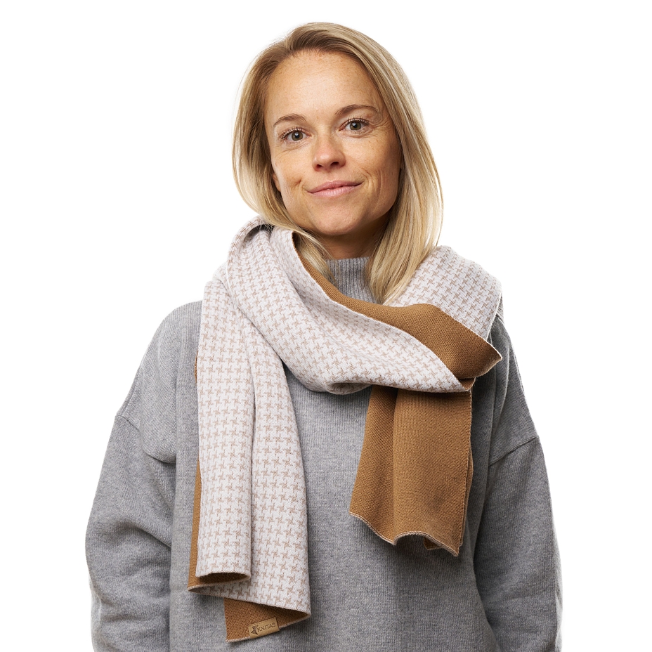 Woolen Scarf Extrafine Merino Beige