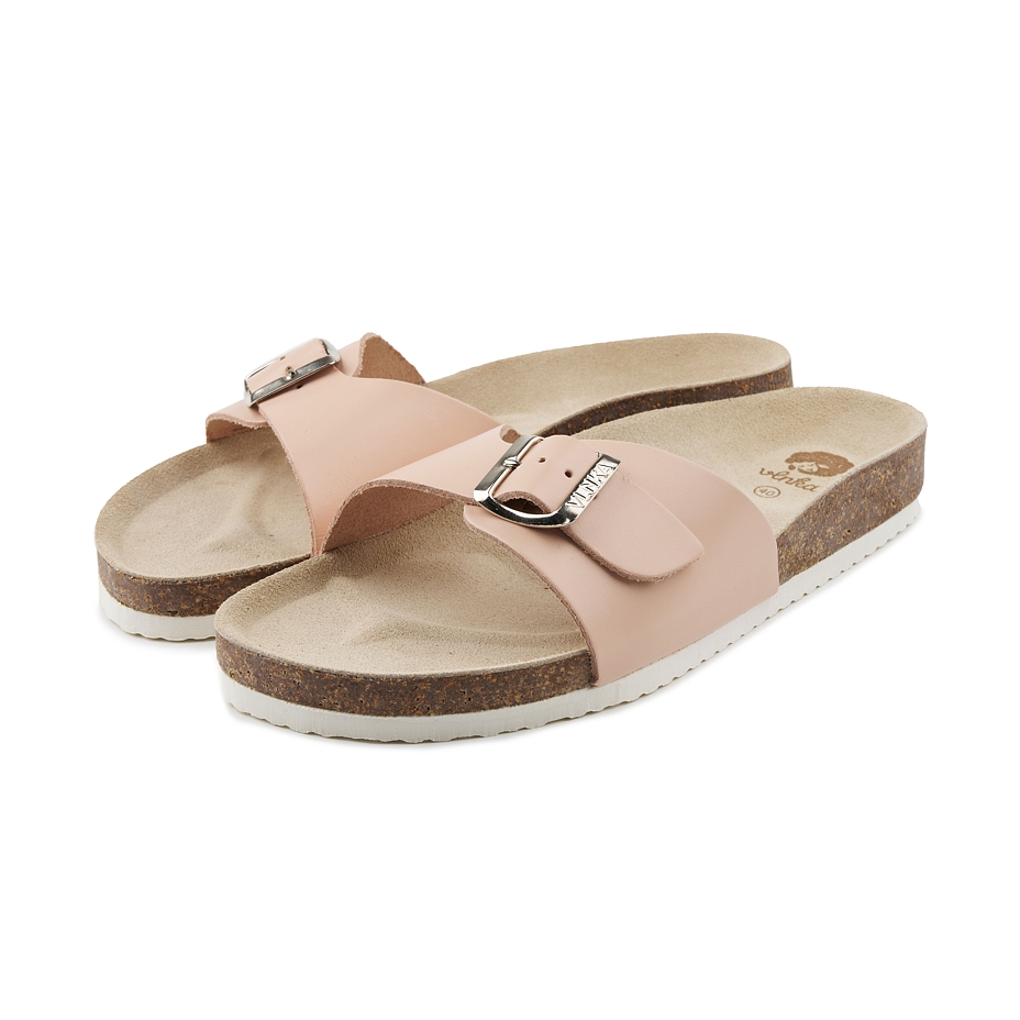 Women's Orthopedic Cork Sliders Laura Light Pink