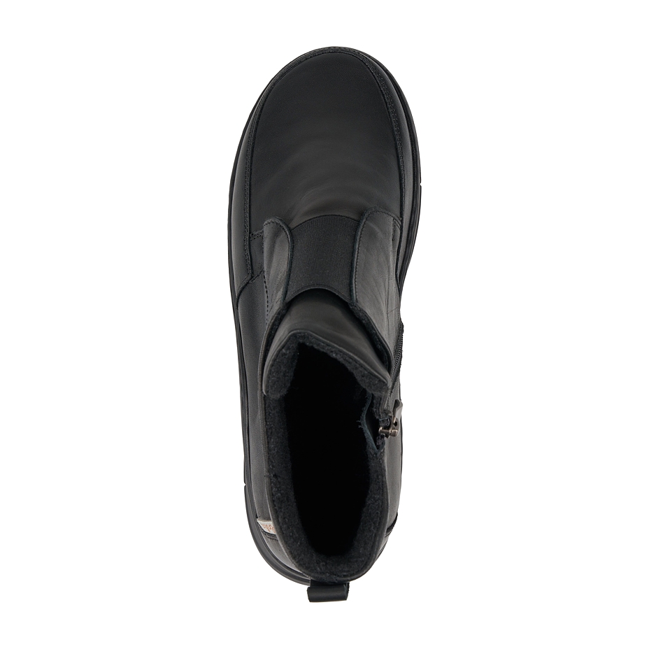 Women's Leather Shoes with Wool Felt Mia Black