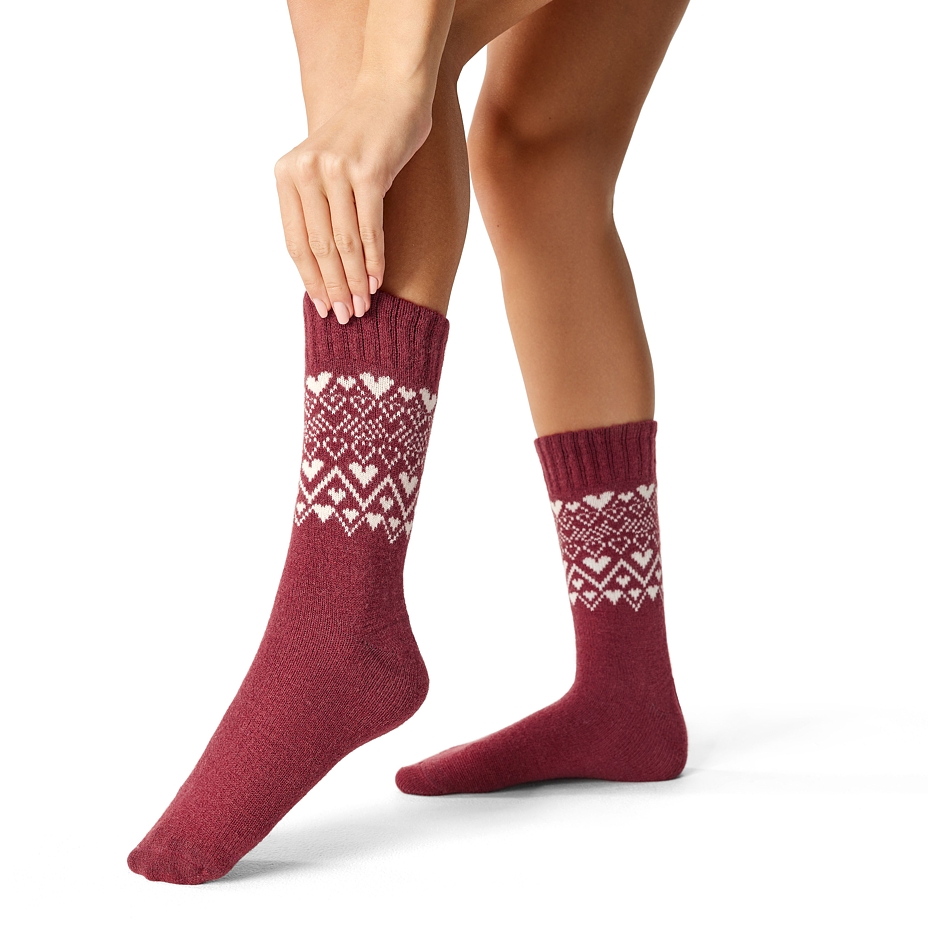 3 pairs of socks with sheep wool Merino heart