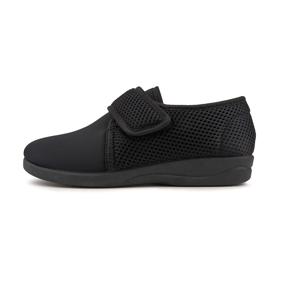 Women's wide sneakers for bunions Halina black