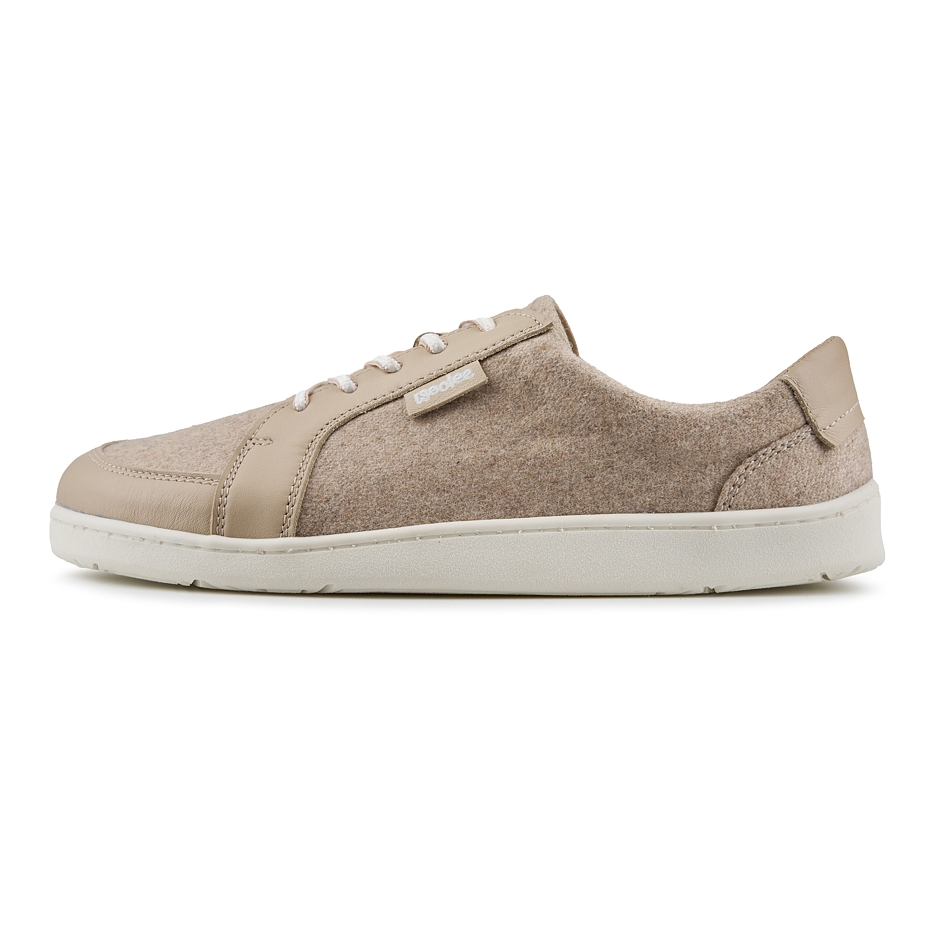 Men’s barefoot wool sneakers Teo beige