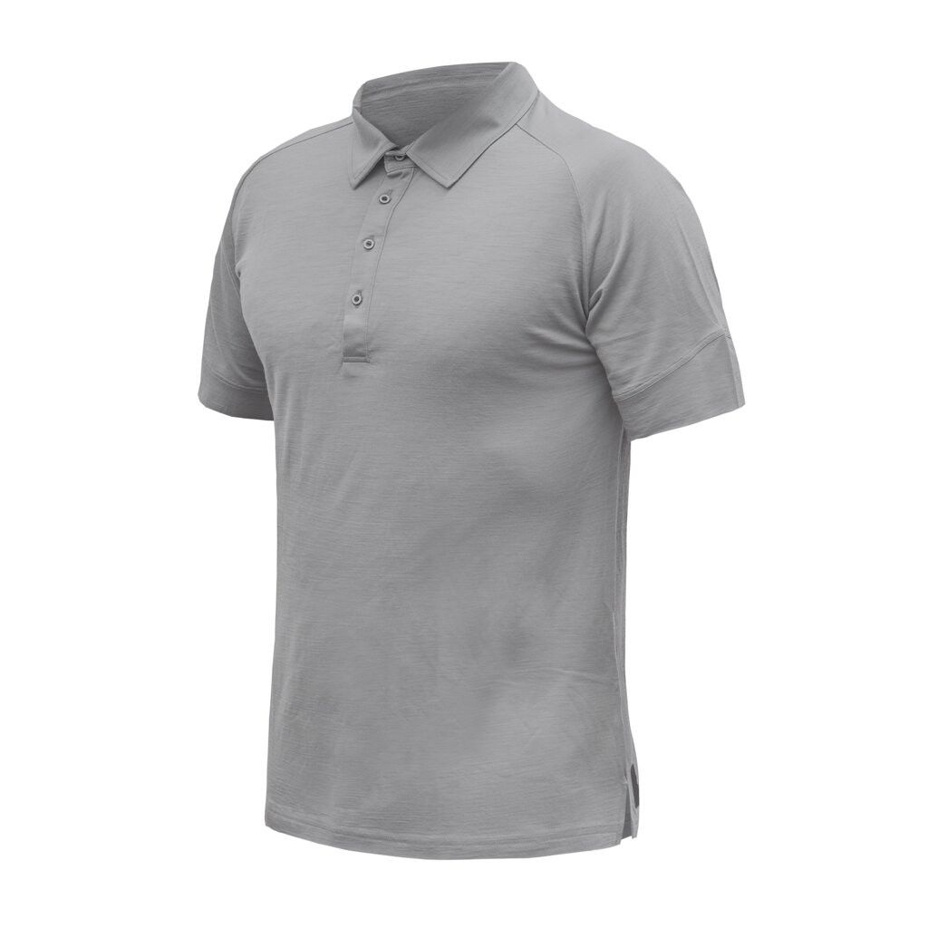 Men's T-shirt with collar Sensor Merino Active POLO gray