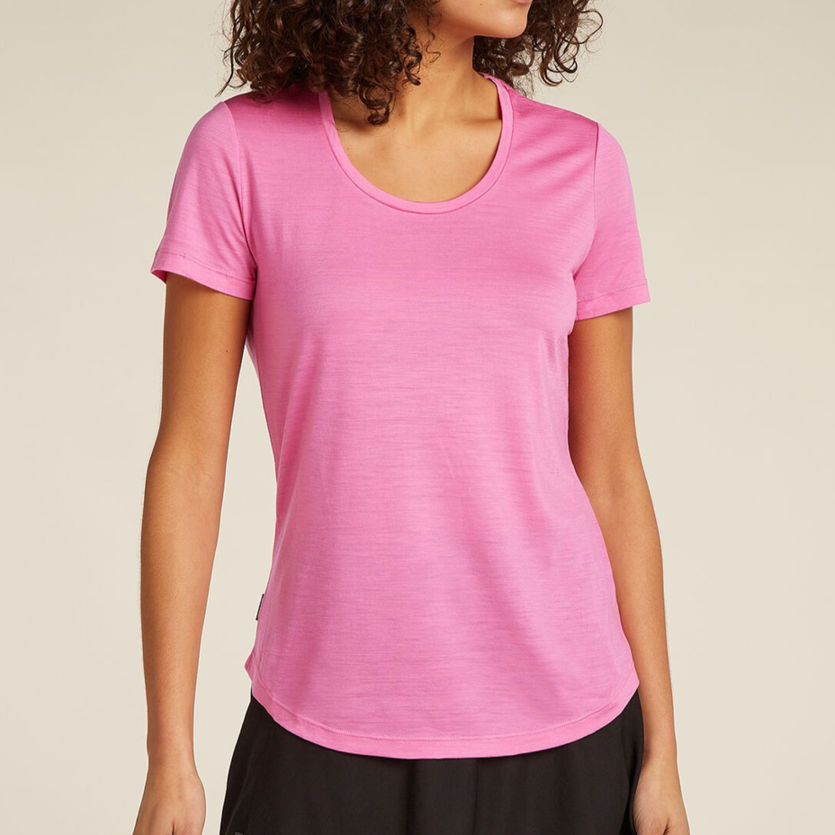 Women's T-shirt Merino Blend 125 Cool-Lite Sphere SS Scoop Tee Icebreaker Pop