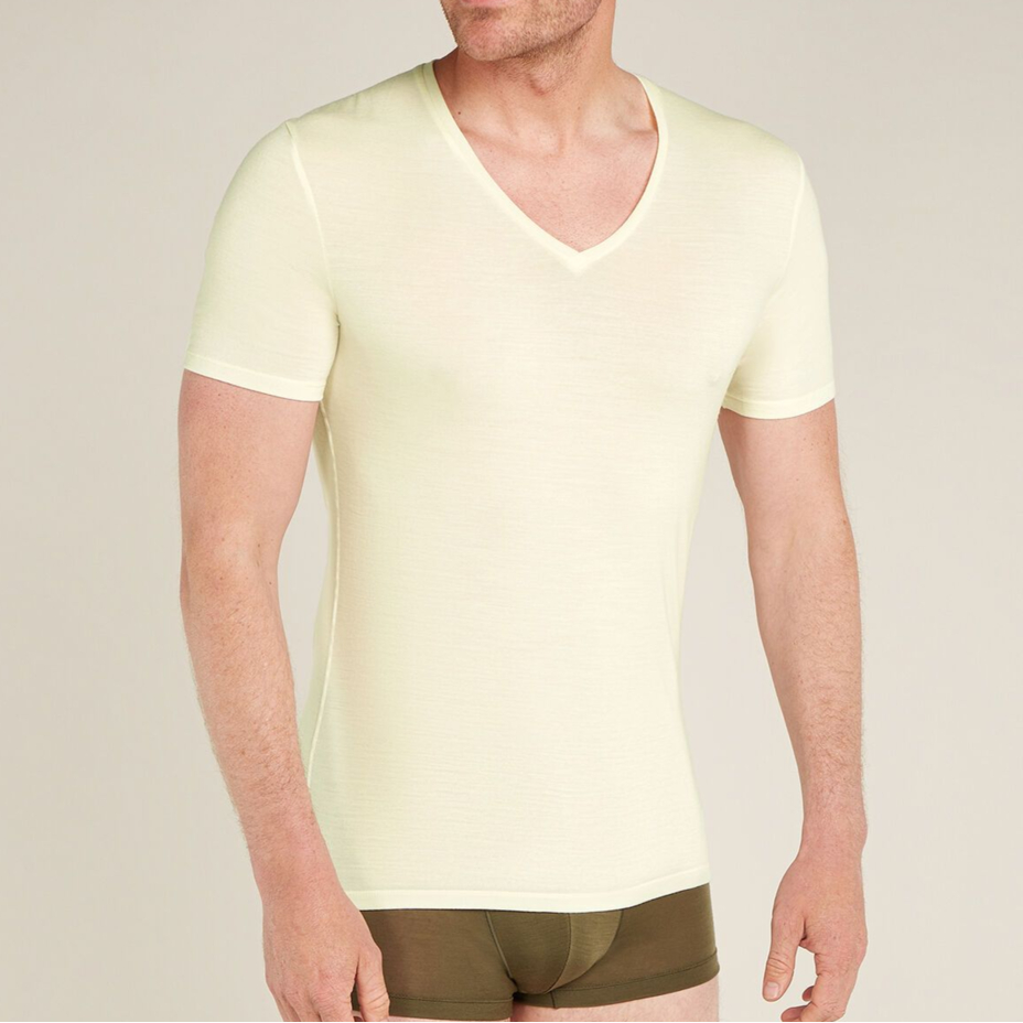 Men's T-shirt Merino 150 Anatomica SS V Icebreaker Undyed