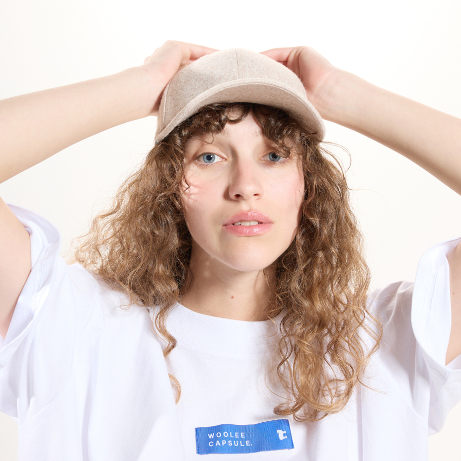 Merino Woolee Capsule wool cap beige/black