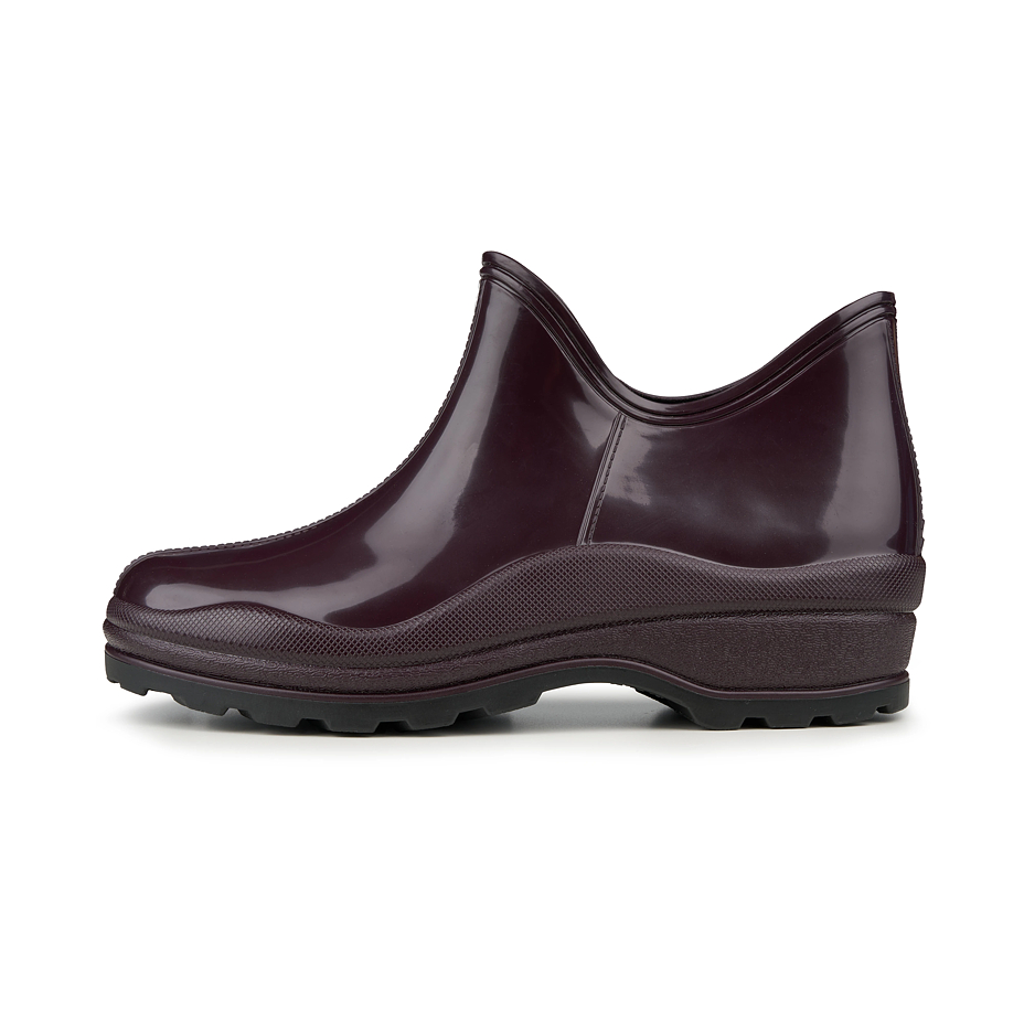 Women's low wellies with wool insole claret