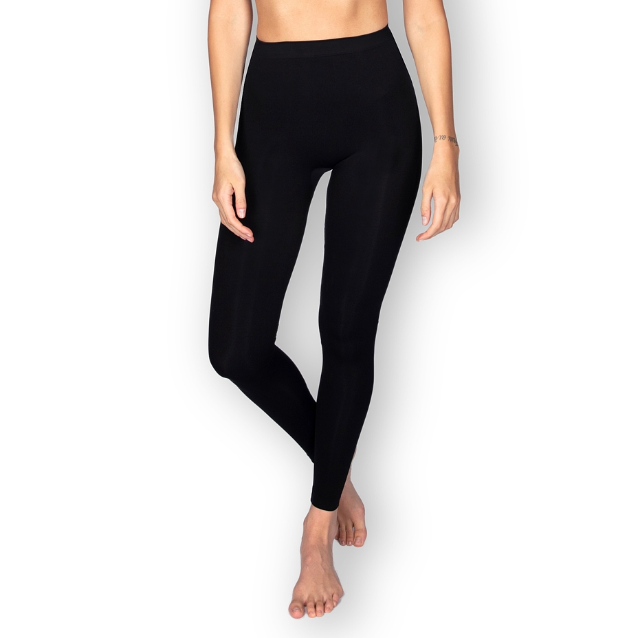 Seamless leggings with cashmere black