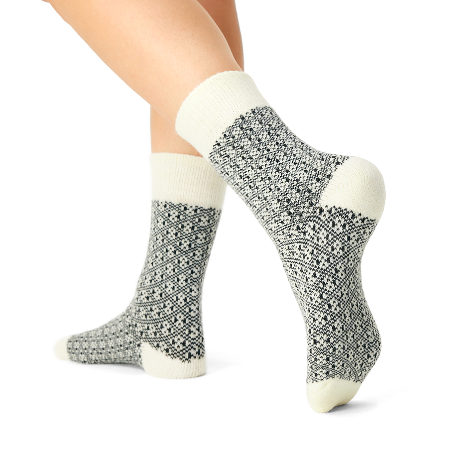Sheep Socks Merino Jacquard Black