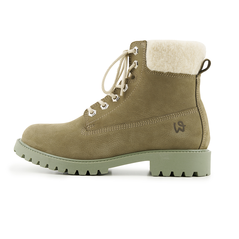 Fluffy farmer's boots Woolee Green