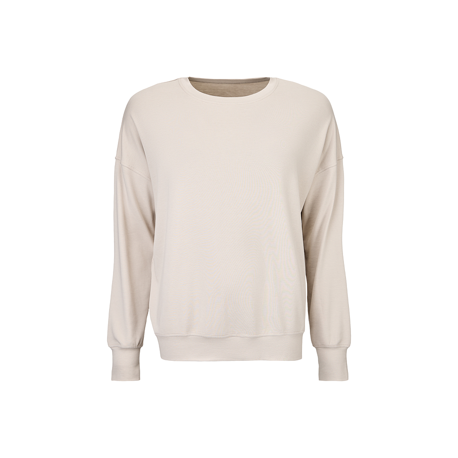 Women's sweatshirt with Merino wool beige