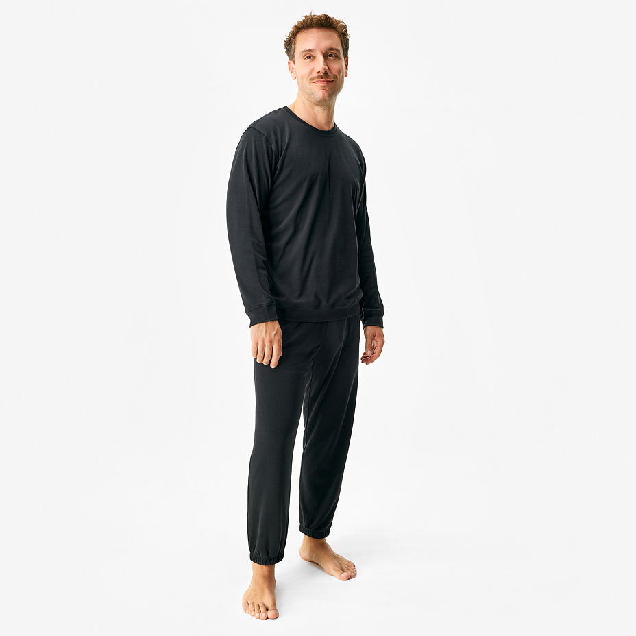 Men's sweatshirt with Merino wool black