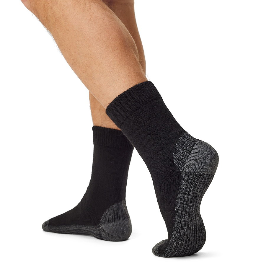 3 pairs of Merino socks with orthopedic hem black