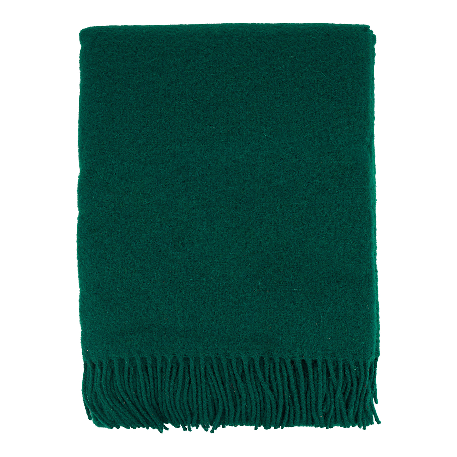 Wool blanket solid green
