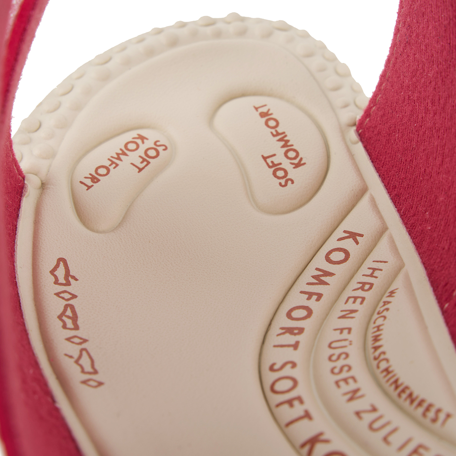 Milena women's gel wedge slides red