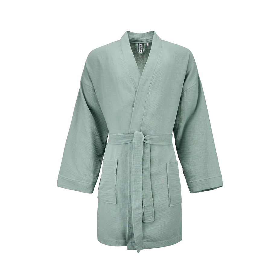 Muslin bathrobe green