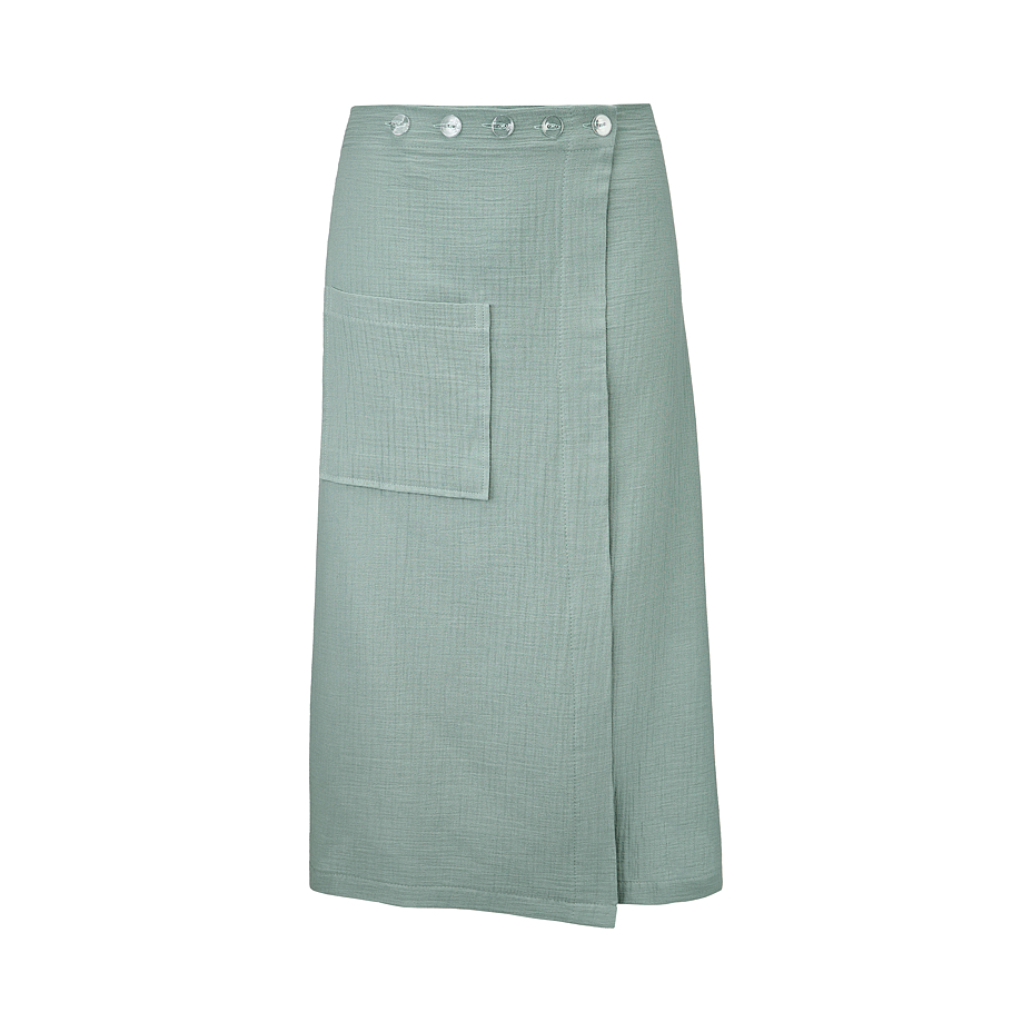 Sauna kilt made of muslin green