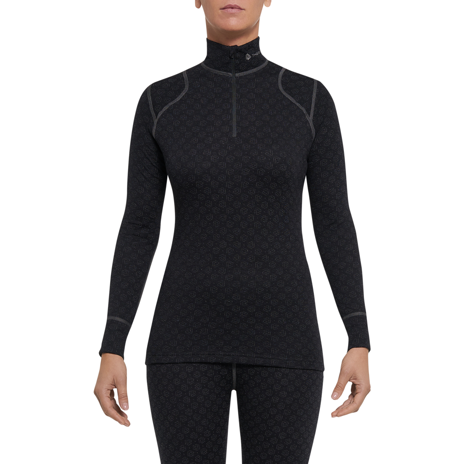 Women's Performance MERINO XTREME THERMOWAVE Top with zip Black