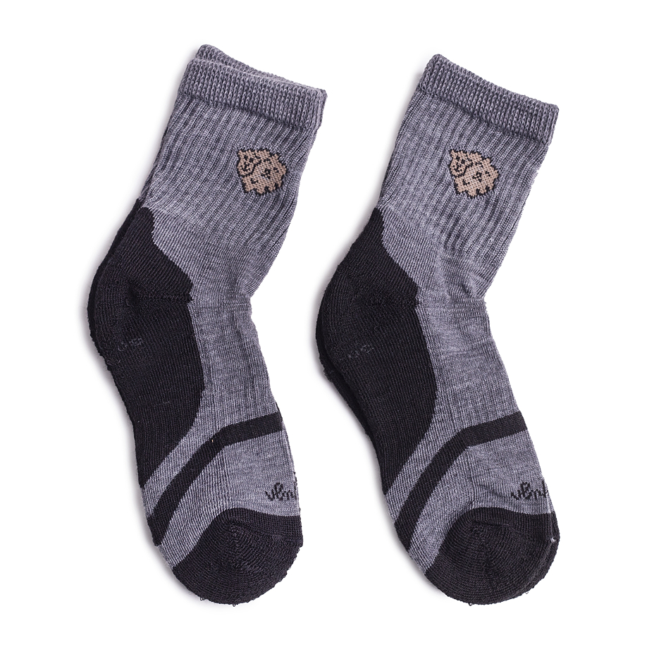 2 pairs Kids’ Merino Socks Dark Grey