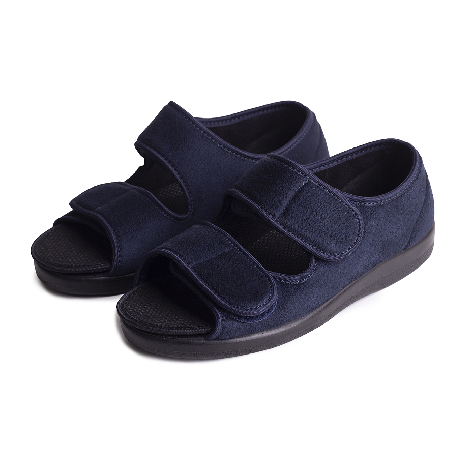 Open-Toe Bandage Shoes Blue