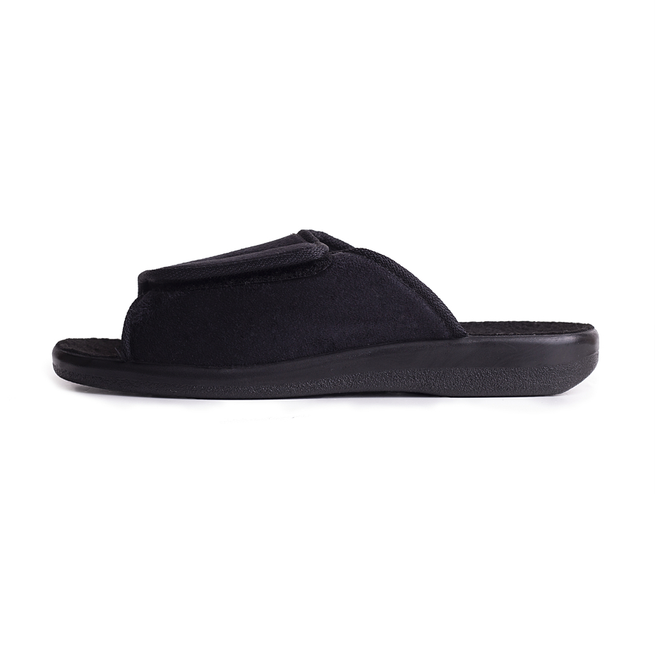 Women's Velcro Bandage Slippers Black