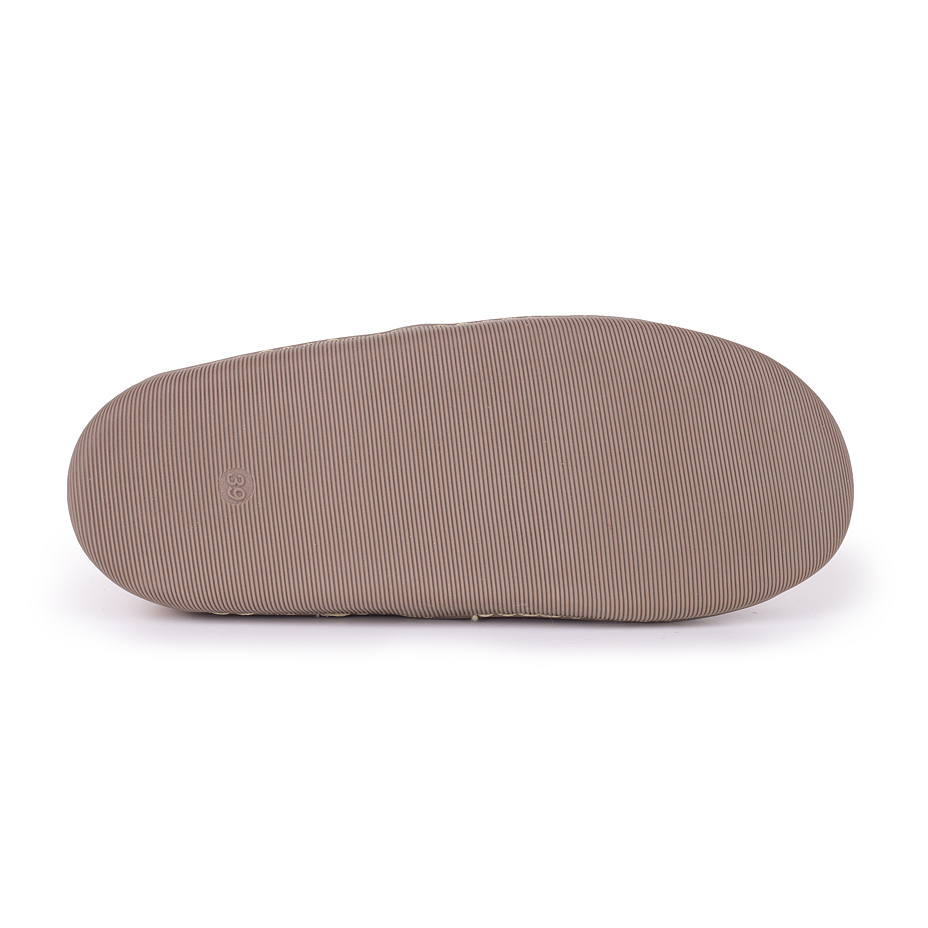 Women's Daniela Leather Slippers with Wool Lining Beige