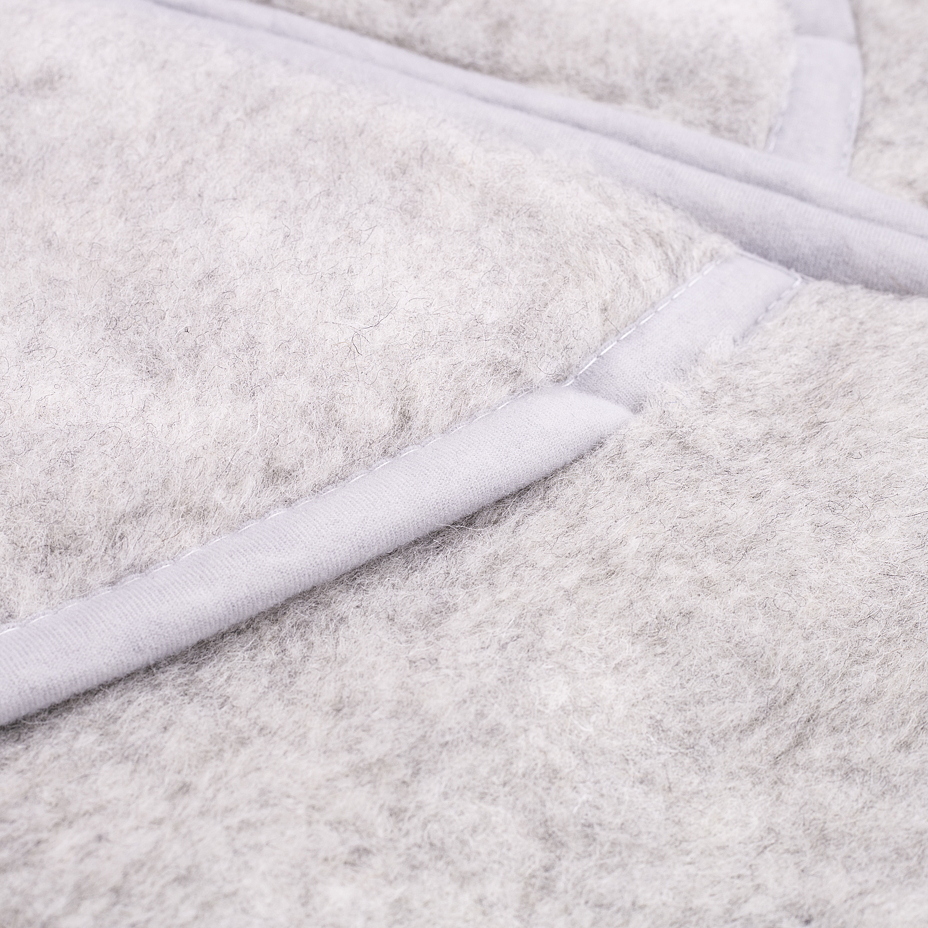 Hooded Wool Vest Light Grey