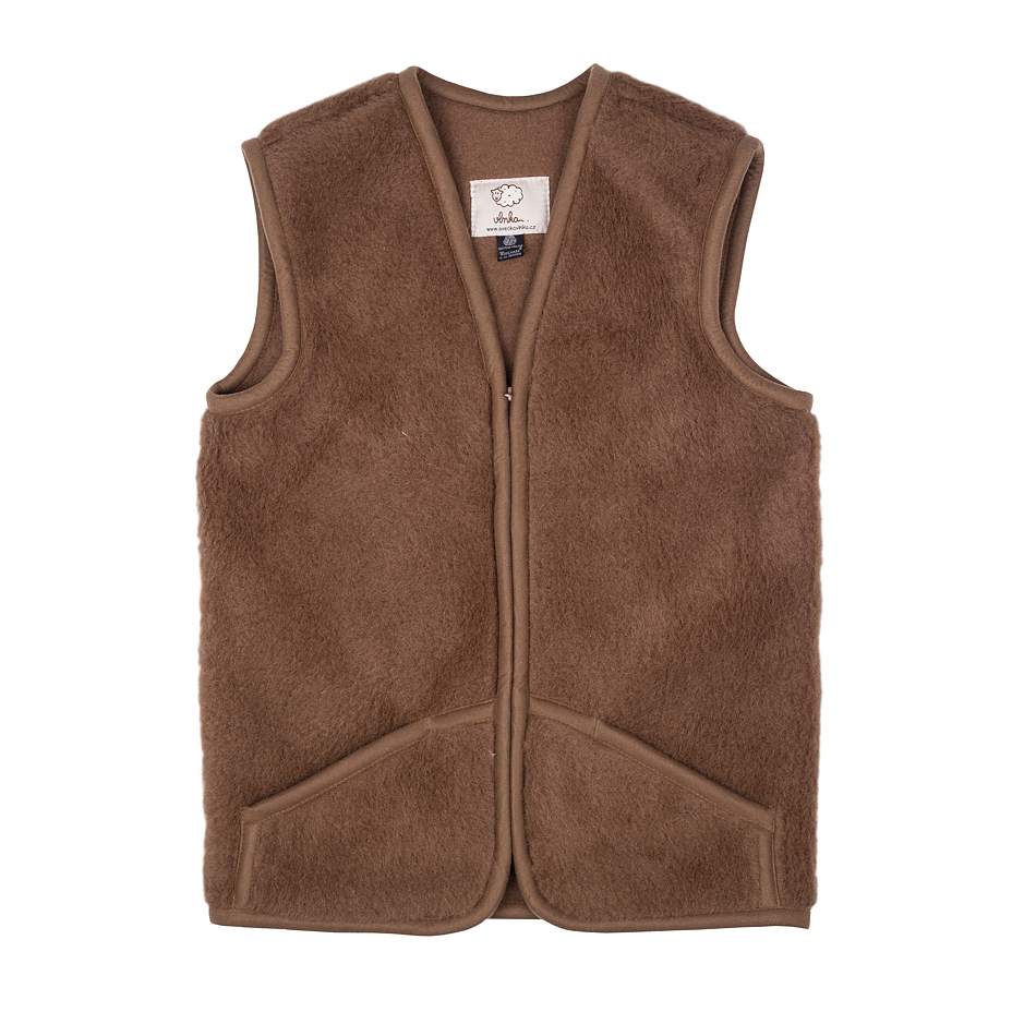 Wool Vest Brown