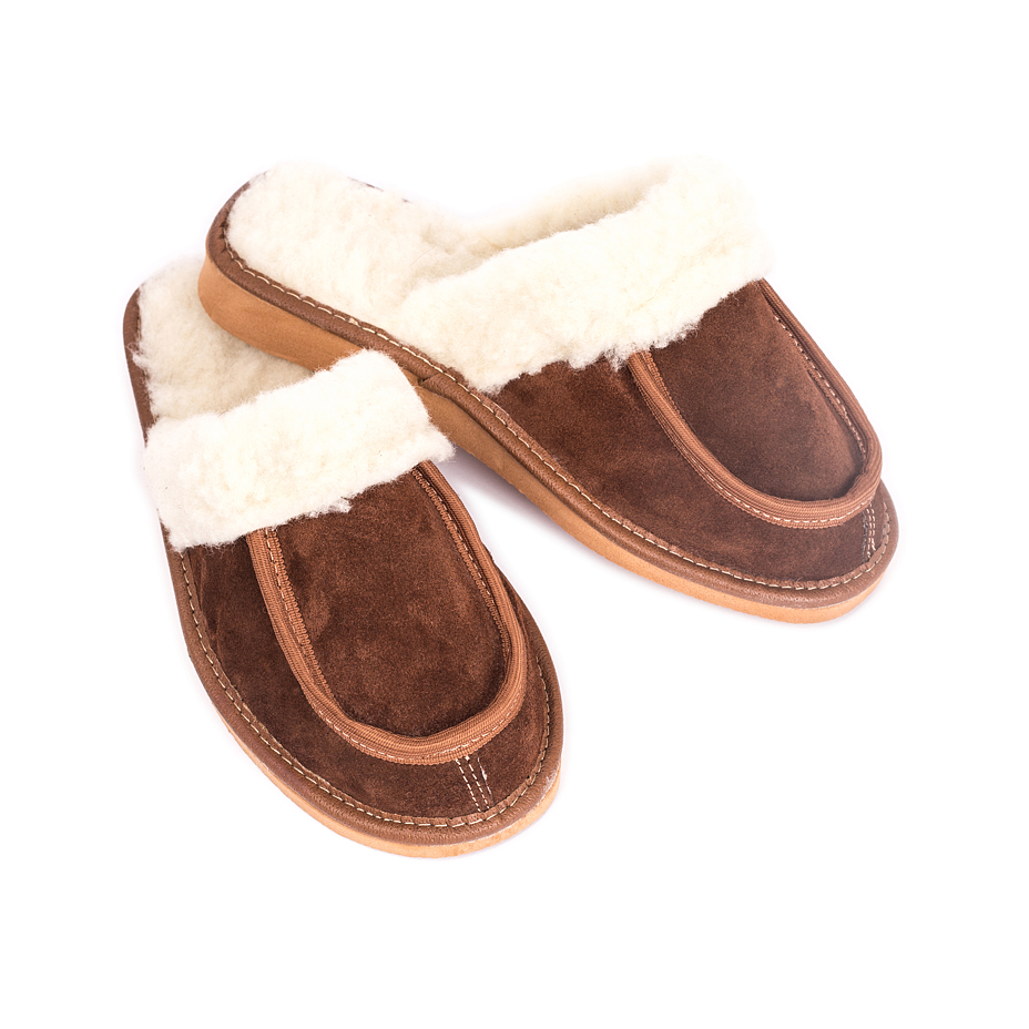 Women's Leather Slippers Panther