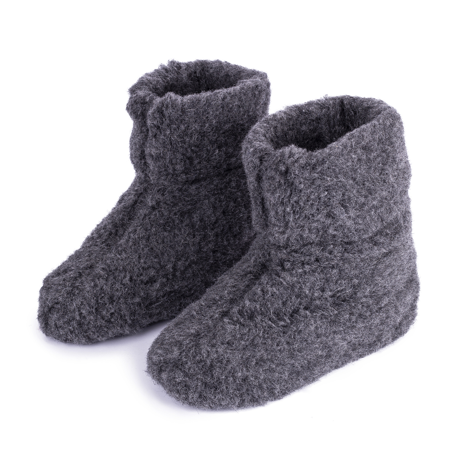 Wool TV slipper boots Dark Gray