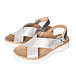 Women’s “Darina“ Leather Sandals Silver