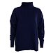 Merino Wool Turtleneck with Cashmere Ampio Navy