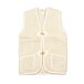 Wool Toggle Tie Vest Natural