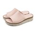 Women's leather slip-on shoes Brigita pink