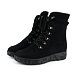 Women's Leather Winter Boots with Sheep Wool Magdalena Black
