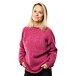 Women's wool sweater pullover pink