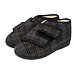 Men's insulated bandage shoes with sheep wool Velcro checkered gray