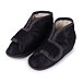 TV Merino slippers with Velcro fastening, black