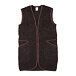 Extra Long Wool Vest Dark Brown