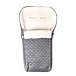 Baby footmuff with Merino wool grey