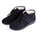 Men's Velcro Slippers Boots with Wool Lining Black