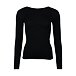Women's Long Sleeve Modal T-Shirt with Cashmere Black